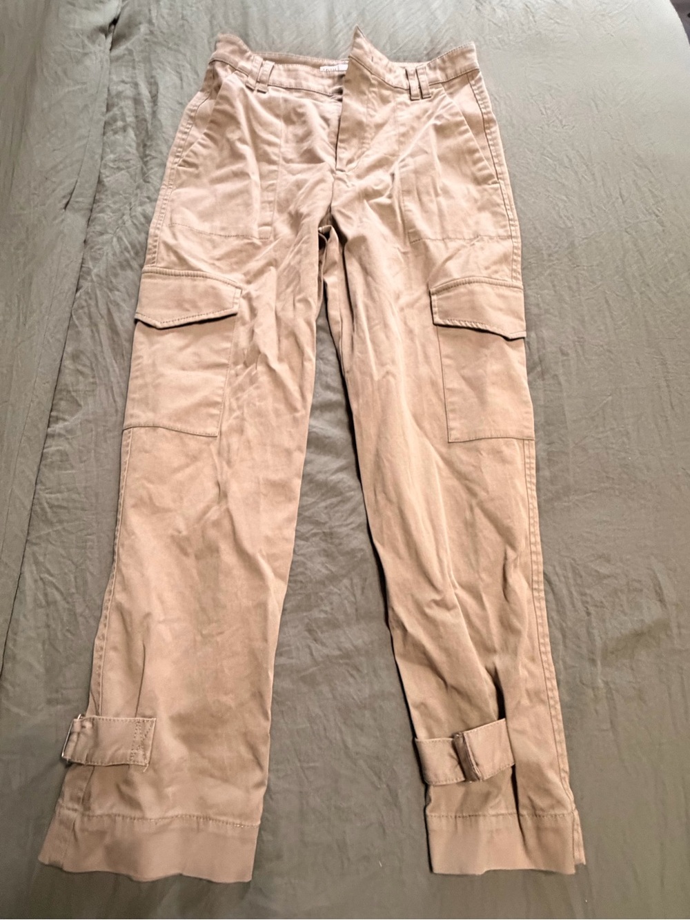 Zara Green Khaki Utility Trousers